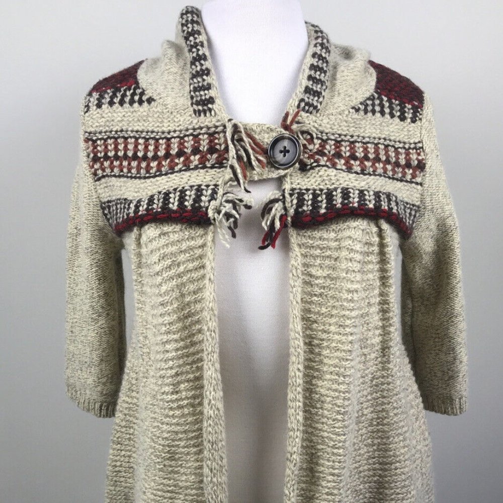 Have one to sell? Sell now Free People Sz S/P Cropped 3/4 Sleeve 1 Button Hoodi